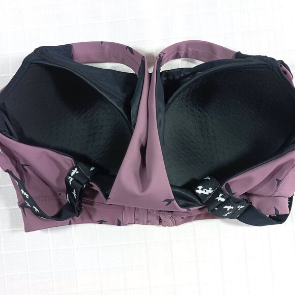 Oiselle Tern it Up Sports Bra Dusty Purple Black Size 34DD - Picture 4 of 6